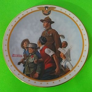 Norman Rockwells HOME OF THE BRAVE collectible pla